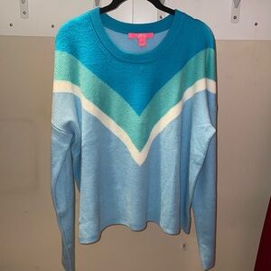 NWT Ravello Blue Chevron Stripe Rivka Sweater